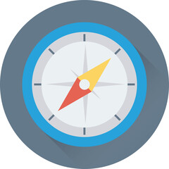 Icon of compass flat vector 
