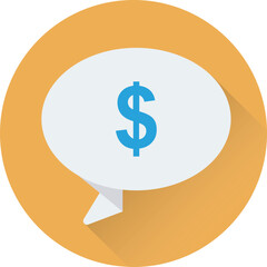 An icon of business talk flat design 