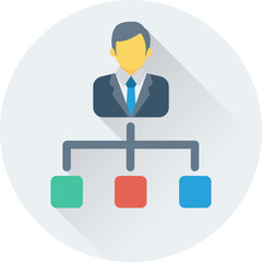 A team hierarchy flat vector 