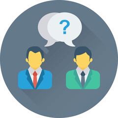 An icon of help flat vector 