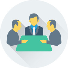 Trendy flat icon of meeting