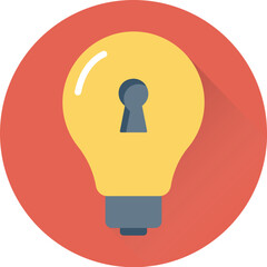 An icon of bulb flat design