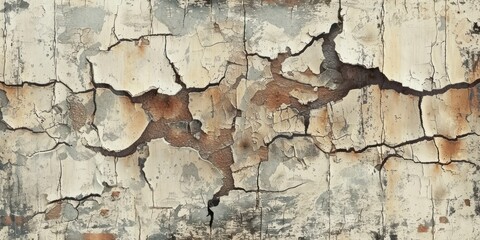 Vintage effect achieved with aged and cracked paint for a distressed overlay texture