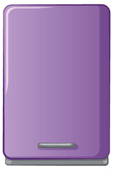 Vector graphic of a modern purple refrigerator