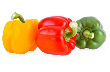 Fresh sweet pepper isolated on white background