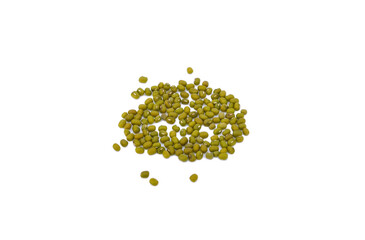 Mung beans isolated on white background