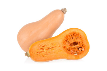 butternut squash isolated on white background.