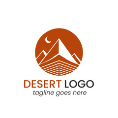 vector desert logo design template