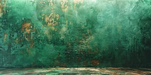 An emerald canvas, its grunge wear belies a luxurious depth, elegantly contrasting its texture