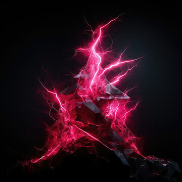 Red and Black Background With Lightning Effect