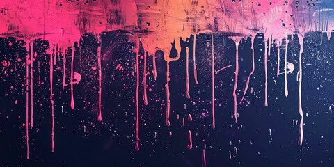 The fluidity of art captured in grunge, paint drips setting free dynamic boundaries