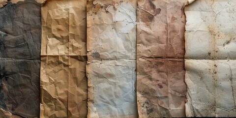 Vintage-inspired grunge paper textures featuring aging, stains, and tears