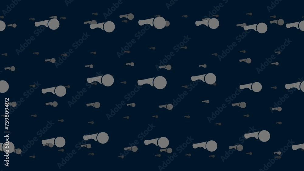 Poster angle grinder symbols float horizontally from left to right. parallax fly effect. floating symbols a