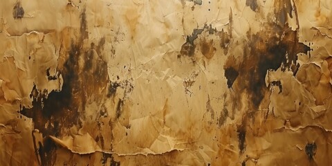 Emulating antique documents through a grunge paper overlay, characterized by stains and tears