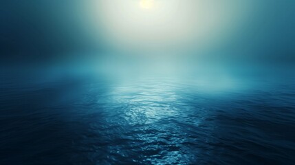 blue sea , template empty space , grainy noise grungy texture color gradient rough abstract background shine bright light and glow