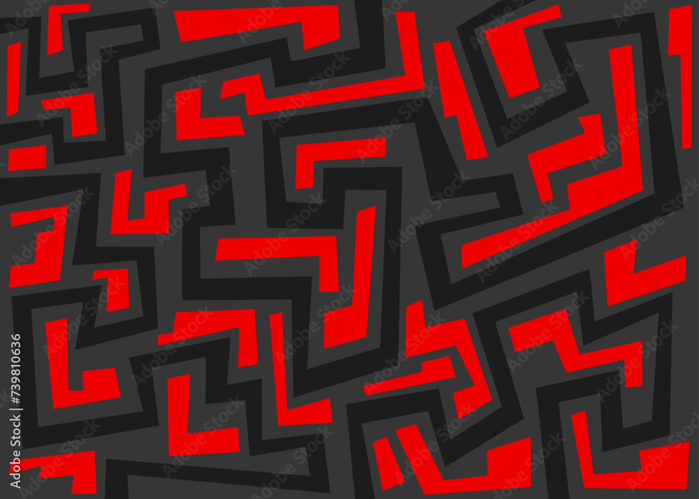 Aufkleber abstract background with irregular geometric lines pattern