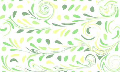 Fototapeta na wymiar vector illustration of modern leaf swirl marbling logo