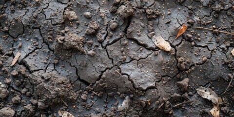A natural messiness is captured in this realistic earthy feel of muddy dirt overlay on textured ground