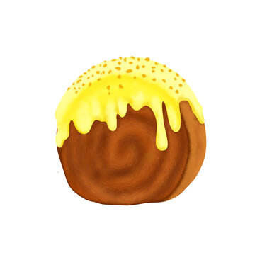 illustration of croissant bomboloni