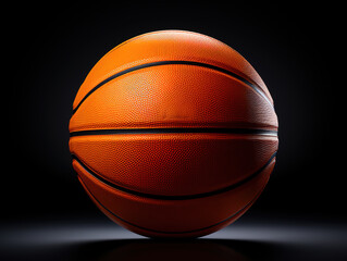 Obraz premium Young african basketball player training on black studio