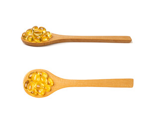 Yellow Capsule Pile, Omega 3 Fish Oil Capsules, Yellow Pills, Vitamin D Pill, Soft Golden Capsule Drugs