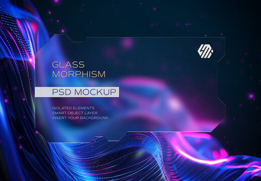 Abstract Transparent Frosted Glass Mockup. Generative Ai Background