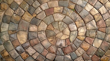 church floor different pattern , gothic cobblestone floor, top view, texture