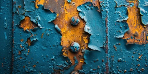 Time-distressed metal with rust, embodying the essence of industrial decay