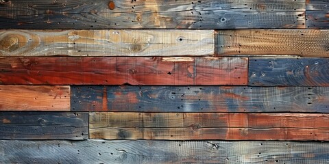 Rustic barn wood plank walls, weathered texture, cozy farmhouse feel