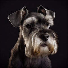 Schnauzer Studio Portrait With a Professional Look