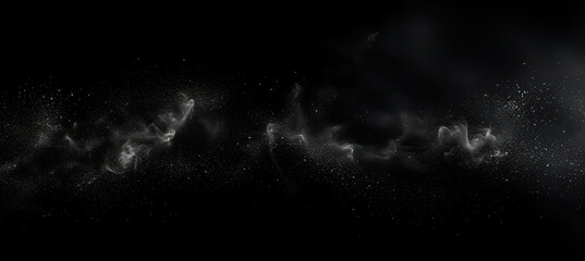 Dust particles texture. isolated on black background