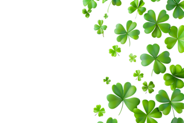 St patrick leaf clover day on white background