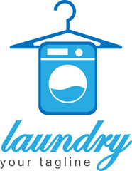 vintage laundry logo, clothing cleaning business logo