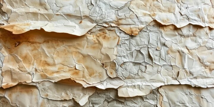 Warped and stained water damaged paper texture, signifying ruined documents