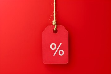 Isolated red price tag