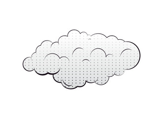 Comic explosion of set. This artwork captures the charm of a cloud of smoke rendered in a delightful cartoon design, accentuated by its black and white aesthetic. Vector illustration.