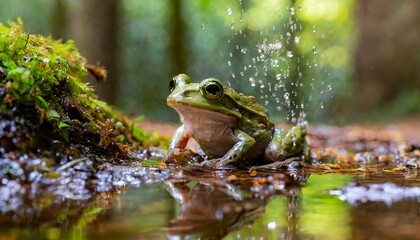 Obraz premium frog in the water