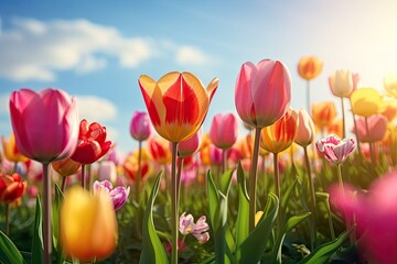 tulips in spring