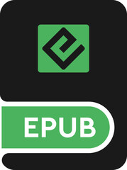 EPUB File format icon  Malachite fill
