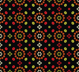 Traditional cultural chunri bandhani design allover seamless repeat pattern