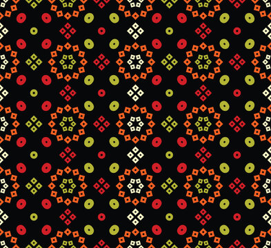 Traditional cultural chunri bandhani design allover seamless repeat pattern