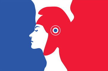 illustration de Marianne fran&ccedil;aise, symbole de la r&eacute;volution