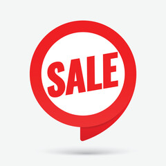 Sale icon . An ad for an advertising campaign at retail on the day of purchase. vector illustration