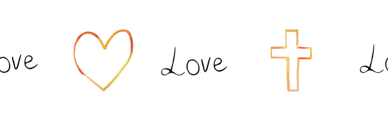 Watercolor hand drawn illustration thanksgiving to the Lord,christian border.Christian. Decorative border for the background of Christian publications, the design of banners, cards, sites