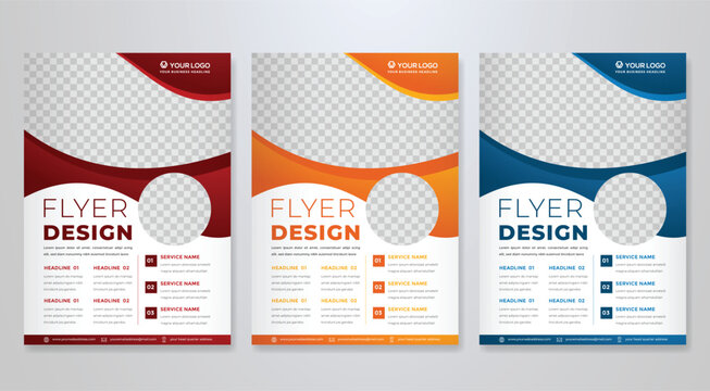 set of business flyer template with minimalist layout and modern style use for promotion kit and product publication