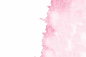 Pink Watercolor Stain Corner Background