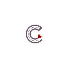  Letter C logo isolated on white background