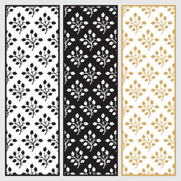 Decorative wall panels set Jali design CNC pattern, laser cutting pattern, router CNC cutting. Jali Laser cut decorative panel.