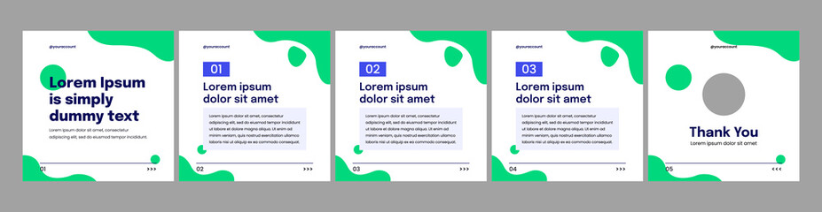 creative carousel template for social media post © Rozin