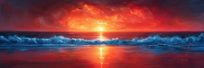 Coastal Sunrise Summer Abstract Background, Banner Image For Website, Background, Desktop Wallpaper